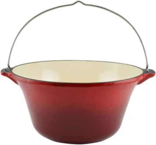 Emaille-Gusseisen-Topf mit Griff 7,2 L