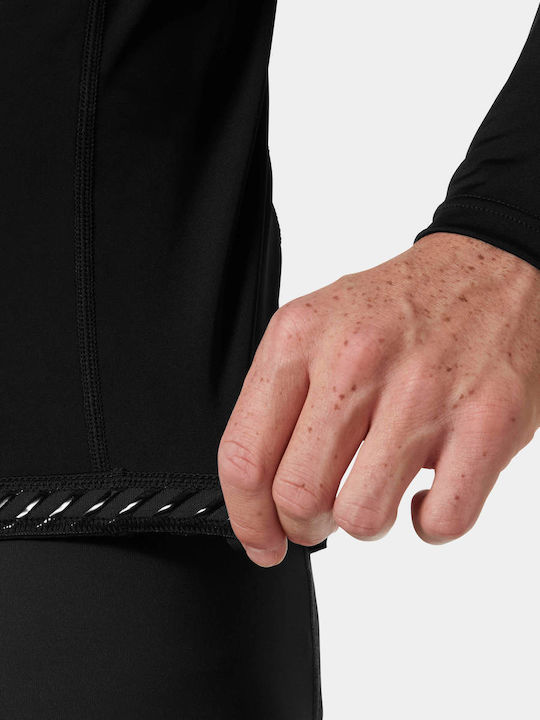 Helly Hansen Waterwear UPF 50+ Men Long Sleeve Sun Protection Shirt Black