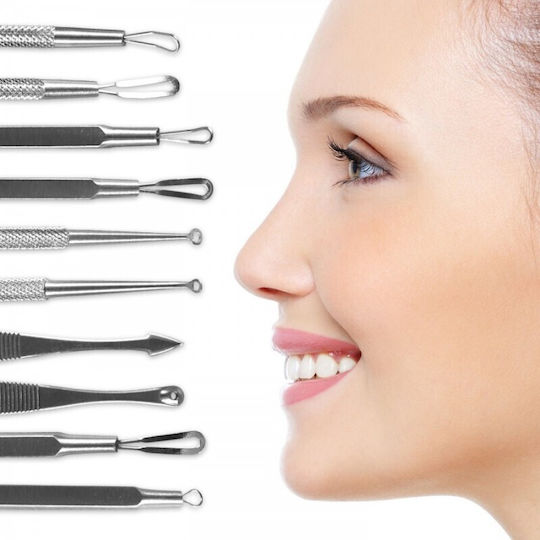 Set 10 Instrumente Cosmetice Zola Îndepărtare Puncte Negre Igienic Inox