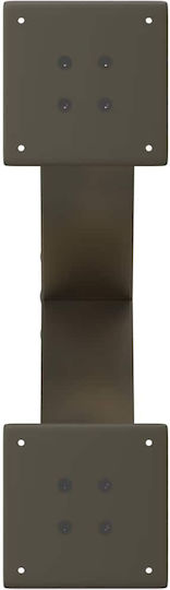 vidaXL Metallic Furniture Leg 2 Pieces Suitable for Table / Coffee Table / Office 50x30cm Brown
