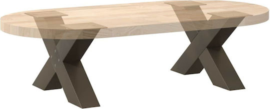vidaXL Metallic Furniture Leg 2 Pieces Suitable for Table / Coffee Table / Office 50x30cm Brown