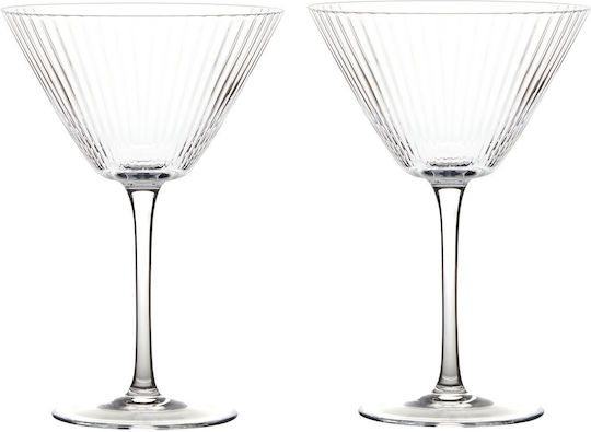 Design Is This Σετ Ποτήρια Κοκτέιλ / Ουίσκι / Martini Κολωνάτα Γυάλινα 2τμχ
