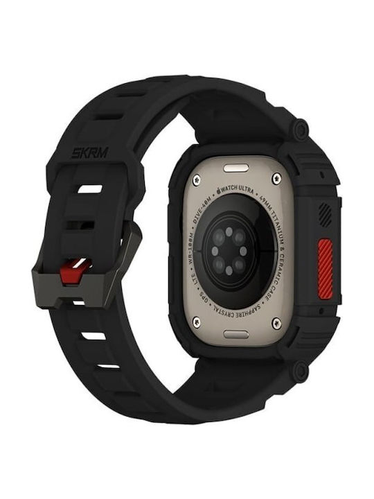 Skinarma Strap+mecha Cover 2in1 Apple Watch 49mm Black