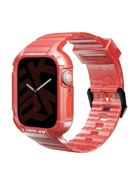 Skinarma Strap+saido Cover 2in1 Apple Watch 45/44mm Red