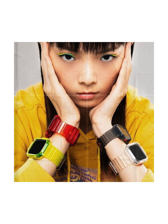 Skinarma Strap+saido Cover 2in1 Apple Watch 45/44mm Red