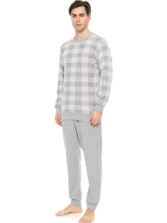 Ulisse Men's Winter Pajamas Set Grey Ulisse Men's Winter Pajamas Set Grey