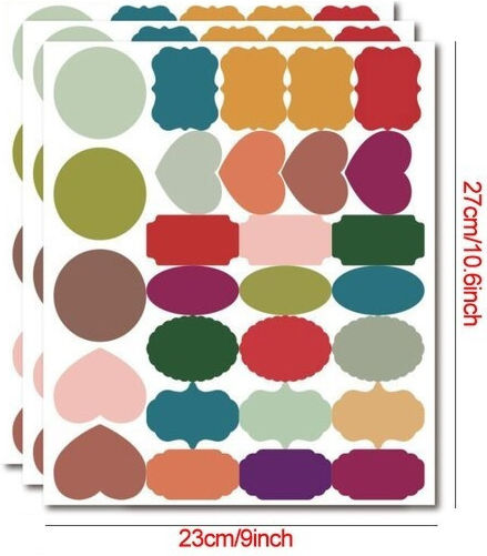 Small Adhesive Labels Multicolored 230x