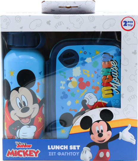 412505 Φαγητοδοχειο-παγουρι Αλουμινιου Σετ Mickey