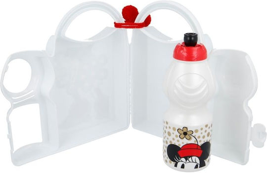 Minnie Mouse Set de mâncare pentru copii din plastic Mickey 0.4lt Alb