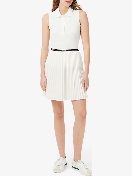 Πλισέ Ψηλόμεση Mini Φούστα OffWhite