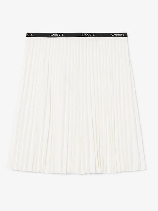 Πλισέ Ψηλόμεση Mini Φούστα OffWhite