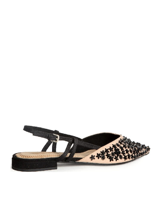 Damen Ballerinas Slingback in Schwarz Farbe