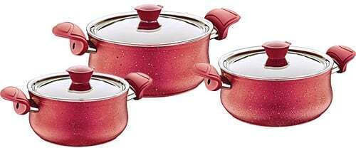 OMS Collection OMS Collection Aluminium Töpfe Set mit Keramik Innenbeschichtung 6 Teile