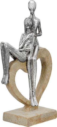 ArteLibre Dekorative Herz Aroha aus Metallisch 14x7x26cm 1Stück