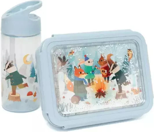 Petit Monkey Set de mâncare pentru copii din plastic Transparent x x 7buc
