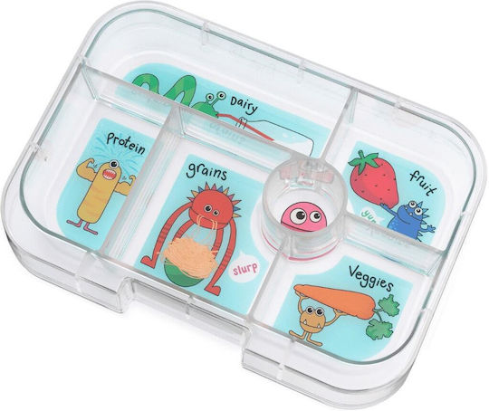 Φαγητοδοχείο Yumbox Original 6 Χωρίσματα Surf Blue Funny Monsters