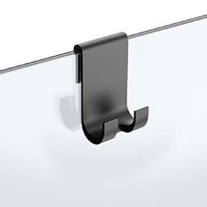 Brovamo Scraper-black-02 Shower Cleaner Holder No Drilling Streak-Free Shower Squeegee Glass Door Silicone Shower Cleaner Bathroom Window Mirror Car Glass Black