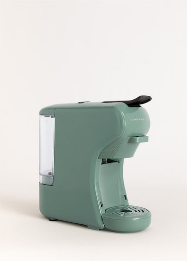 Create Potts Kapsel-Kaffeemaschine Nespresso Druck 19bar Grün