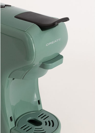 Create Potts Kapsel-Kaffeemaschine Nespresso Druck 19bar Grün