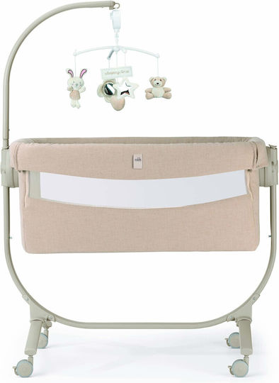 Cam Cradle Cullami with Mattress and Wheels Beige