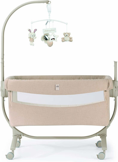 Cam Cradle Cullami with Mattress and Wheels Beige