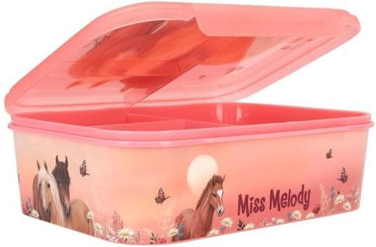 Miss Melody Πλαστικό Παιδικό Δοχείο Φαγητού Πορτοκαλί