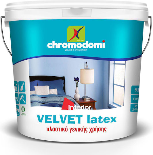 CHromodomi Velvet Latex Plastik Farbe für Innenbereich Verwendung Weiß 9Es