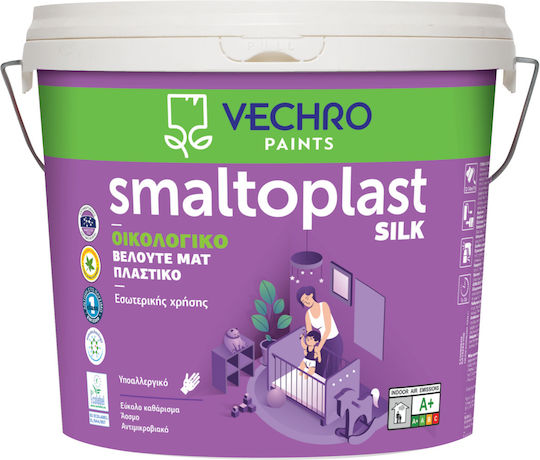 Vechro Smaltoplast Silk Plastic Ecological Paint for Interior Use White 10lt