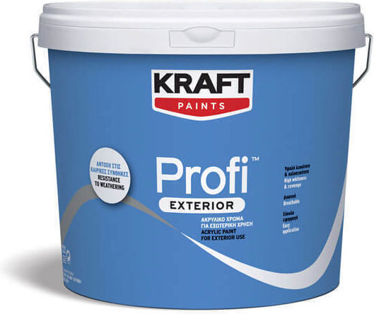 Kraft Profi Exterior Professional Пластмасов Боя Акрил за Външен Употреба 3лт