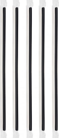 Asteras Group Wiederverwendbarer Strohhalm Freddo 18cm Schwarz Zellophan 1000 Stück