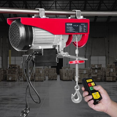 Vevor Electric Hoist 510 W Wifi Remote Control Maximum Lifting Height 6/12 M Speed 10 M Min Capacity 125 250 Kg