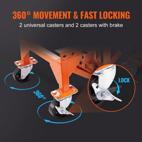Cric hidraulic pentru motociclete Vevor, capacitate 158 kg, interval de ridicare 350-905 mm