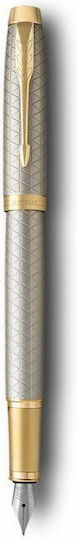 Parker Replacement Nib Fine 0.5mm Silver made of Steel with Blue Ink and with 1 Replacement Nibs