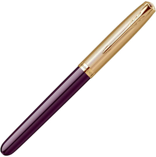 Parker 51 Premium Πένα Γραφής Fine Μωβ με Μπλε Μελάνι