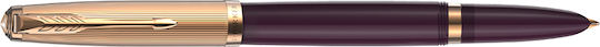 Parker 51 Premium Πένα Γραφής Fine Μωβ με Μπλε Μελάνι
