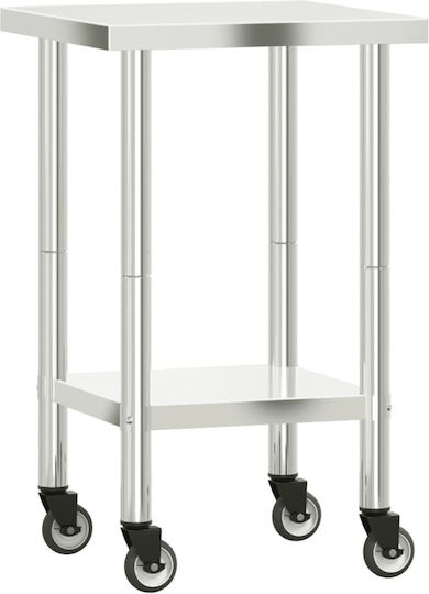 vidaXL Steel Workbench L55xD55xH85cm