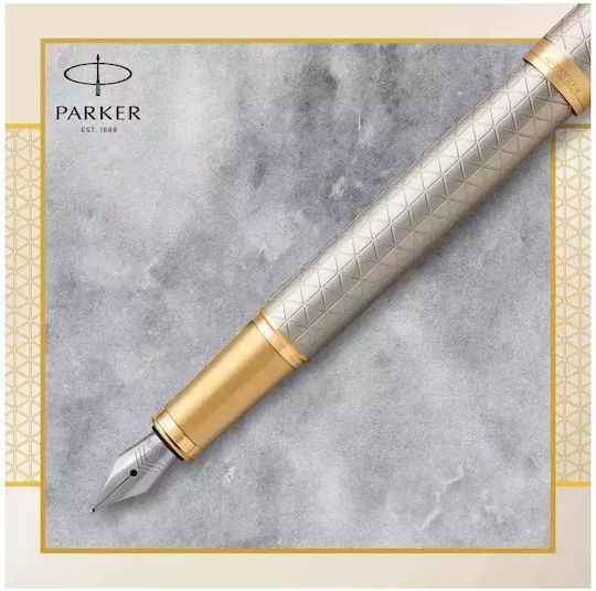 Parker Replacement Nib Fine 0.5mm Silver made of Steel with Blue Ink and with 1 Replacement Nibs