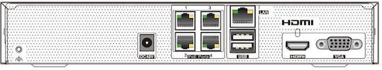 TVT TD-3004H1-4P-B1-B Καταγραφικό NVR 4 Καναλιών με Ανάλυση Full HD+