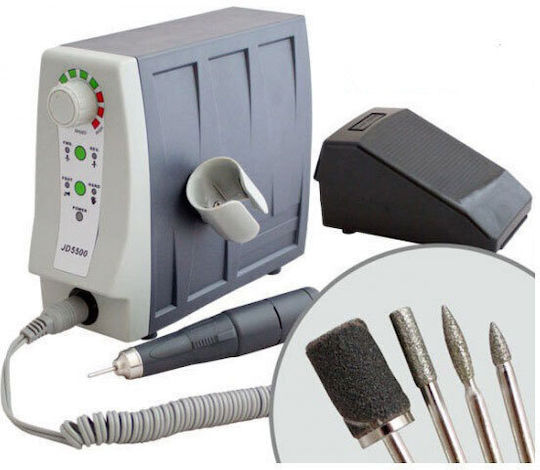 JSDA Nail Drill Power 85W Black with Pedal with 35000 Rotations per Minute