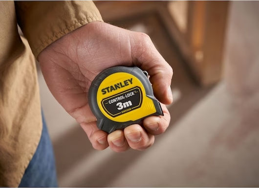 Stanley Lock Tape Measure with Auto-Rewind 19mm x 3m