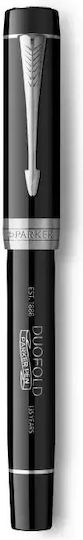 Parker Duofold Fountain Pen Medium 0.8mm Black with Black Ink