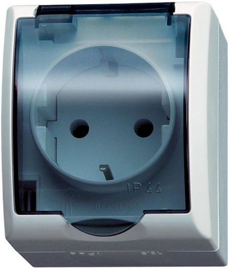 Ospel Fala Single Walled Waterproof Power Socket White