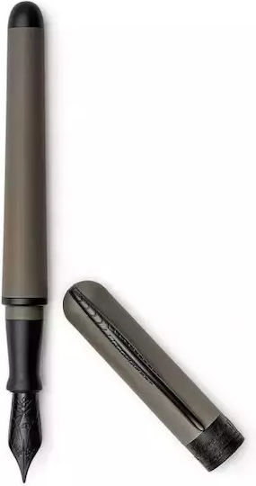 Pineider Fountain Pen Fine Gray With Black Ink