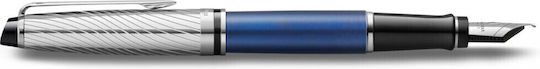 Waterman Writing Pen Medium Blue made of Steel with Blue Ink