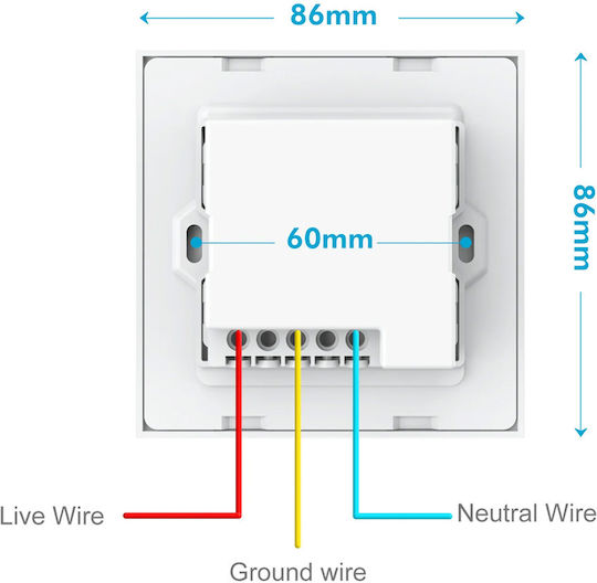Smart Single Mortice Πρίζα Ρεύματος με 2 Θύρες USB Maro 1buc