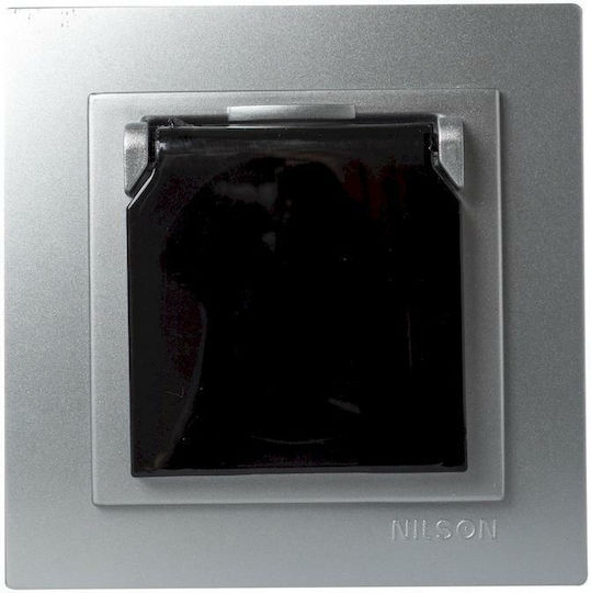 Geyer Nilson Single Walled Power Socket with Silver Lid