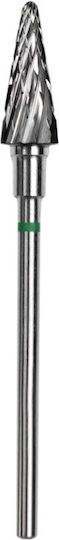 Staleks Pro Nail Drill Carbide Bit with Cone Head Green