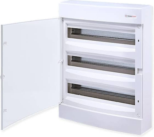 Tehnoplast Wall mounted 18-Elements Fuse Box with 3 Rows W396xH526xD112mm