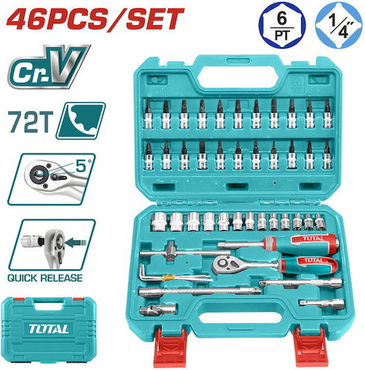 Total Set Ratchet 1\4" 46pcs