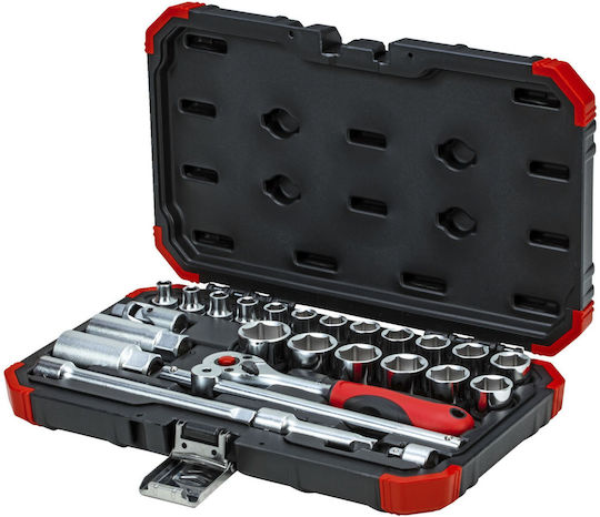Gedore R59003026 Set de chei tubulare și clichet 3\8" 26buc